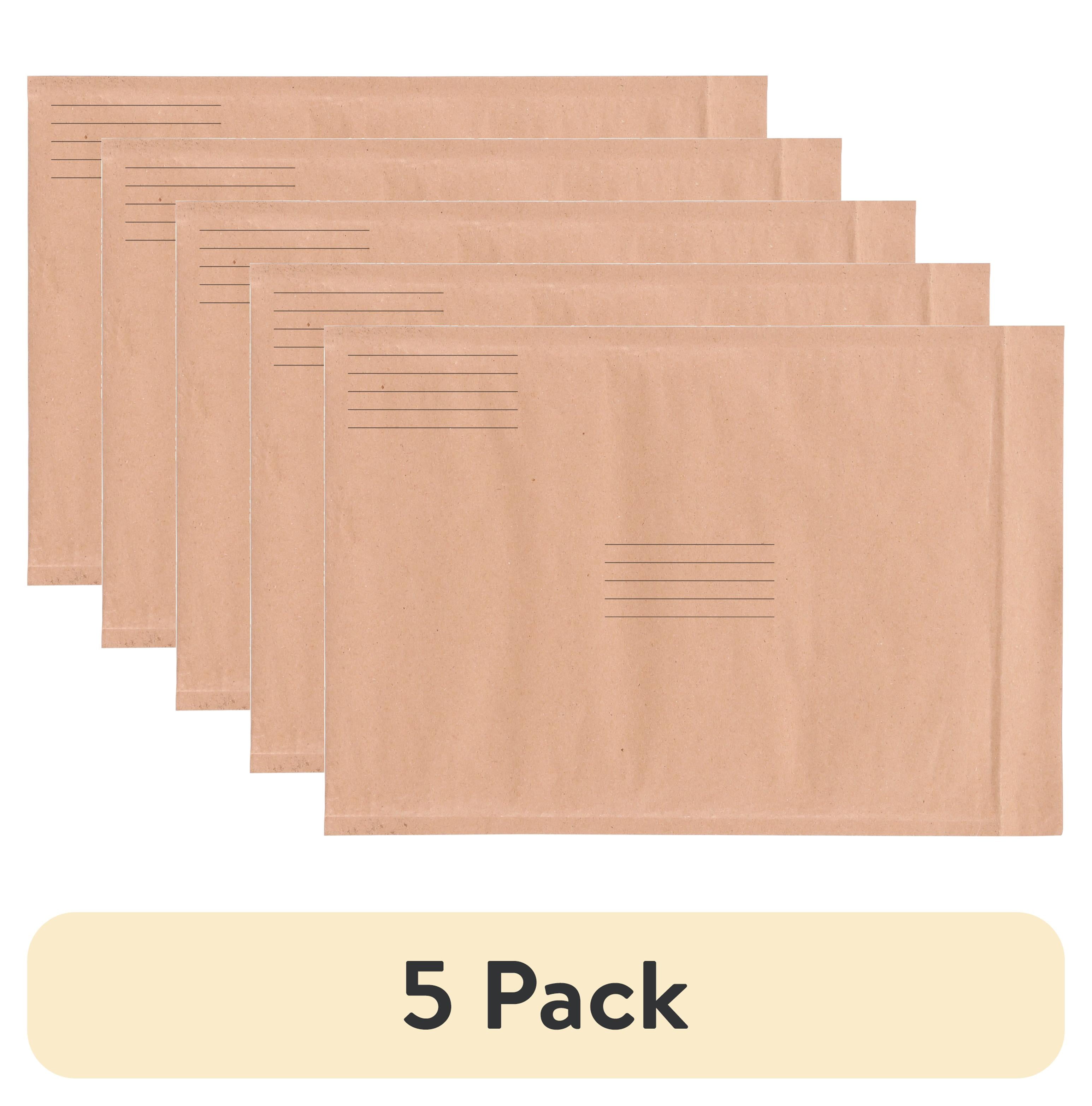 (5 pack) Pen+Gear Self-Seal Honeycomb Padded Mailer, #5, 10.5 in x 16 in, Brown, 1 Count