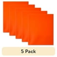 thumbnail image 1 of (5 pack) Pen+Gear Two Pocket Paper Folder, Solid Orange Color, Letter Size, 1 of 6