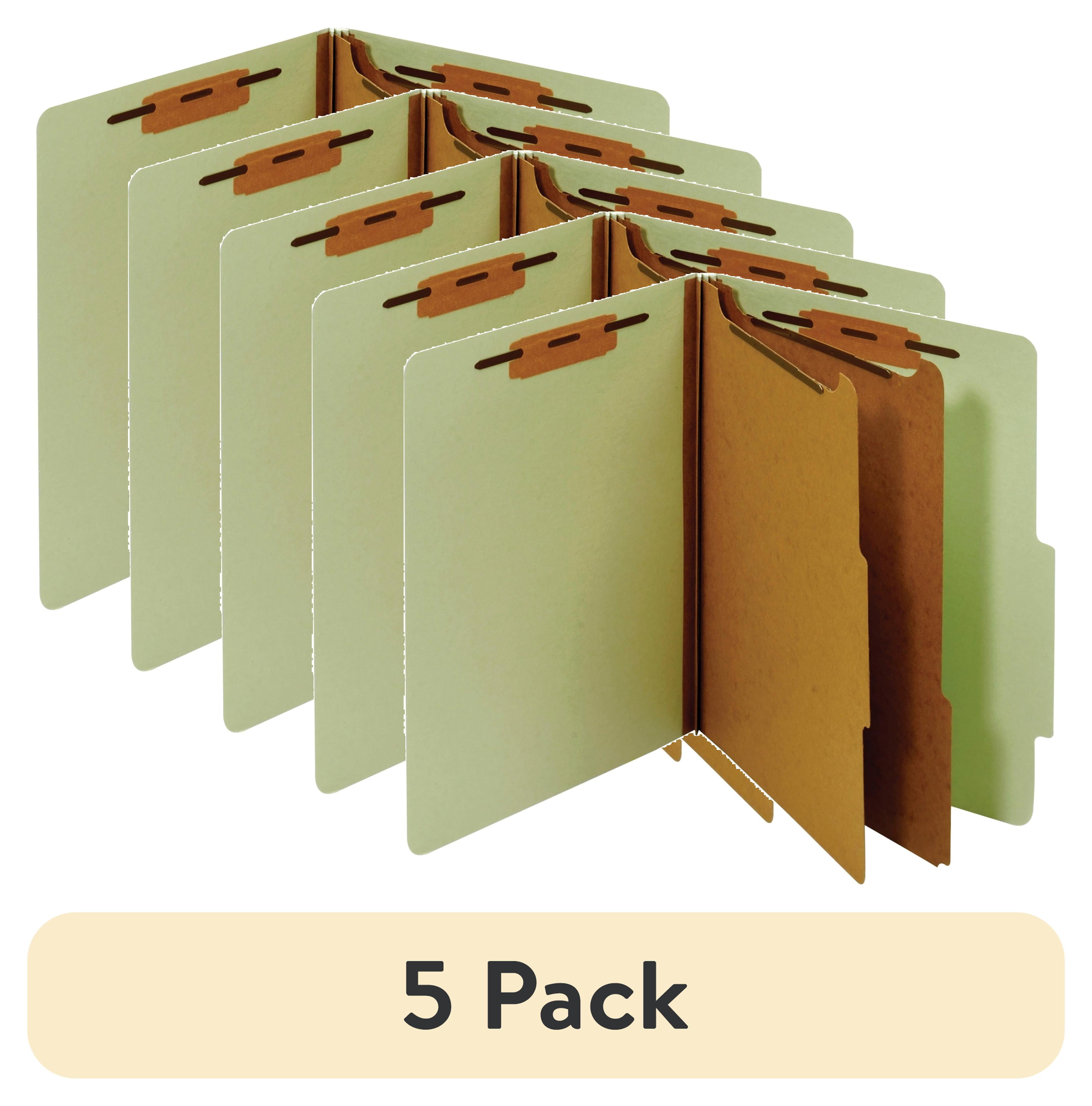 (5 pack) Pendaflex, PFXPU61GRE, Bonded Fastener Classification Folders ...