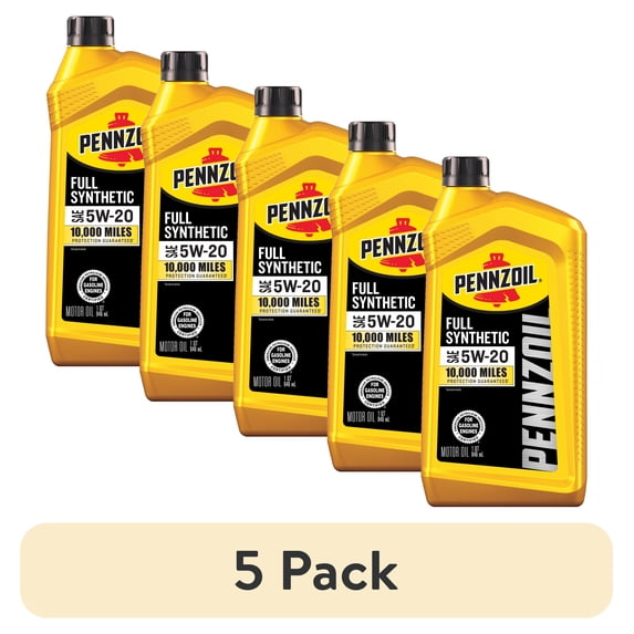 (5 pack) Pennzoil Full Synthetic 5W-20 Motor Oil, 1 Quart