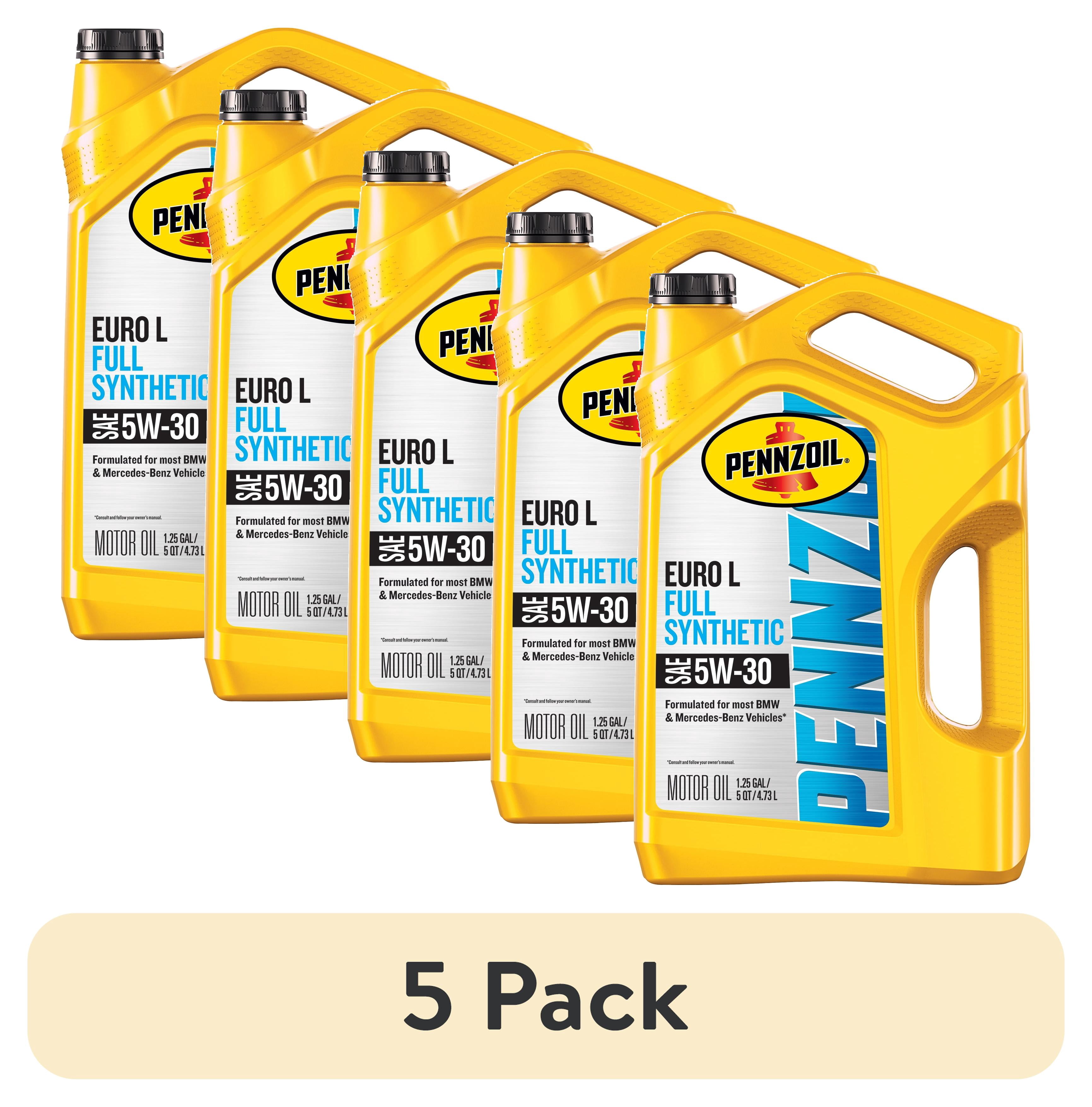 4 pack) Pennzoil Platinum Euro L Full Synthetic 5W-30 Motor Oil, 5