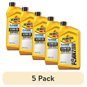 5 pack Pennzoil Platinum Full Synthetic 0W-20 Motor Oil, 1-Quart