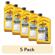 5 pack Pennzoil Platinum Full Synthetic 5W-20 Motor Oil, 1 Quart