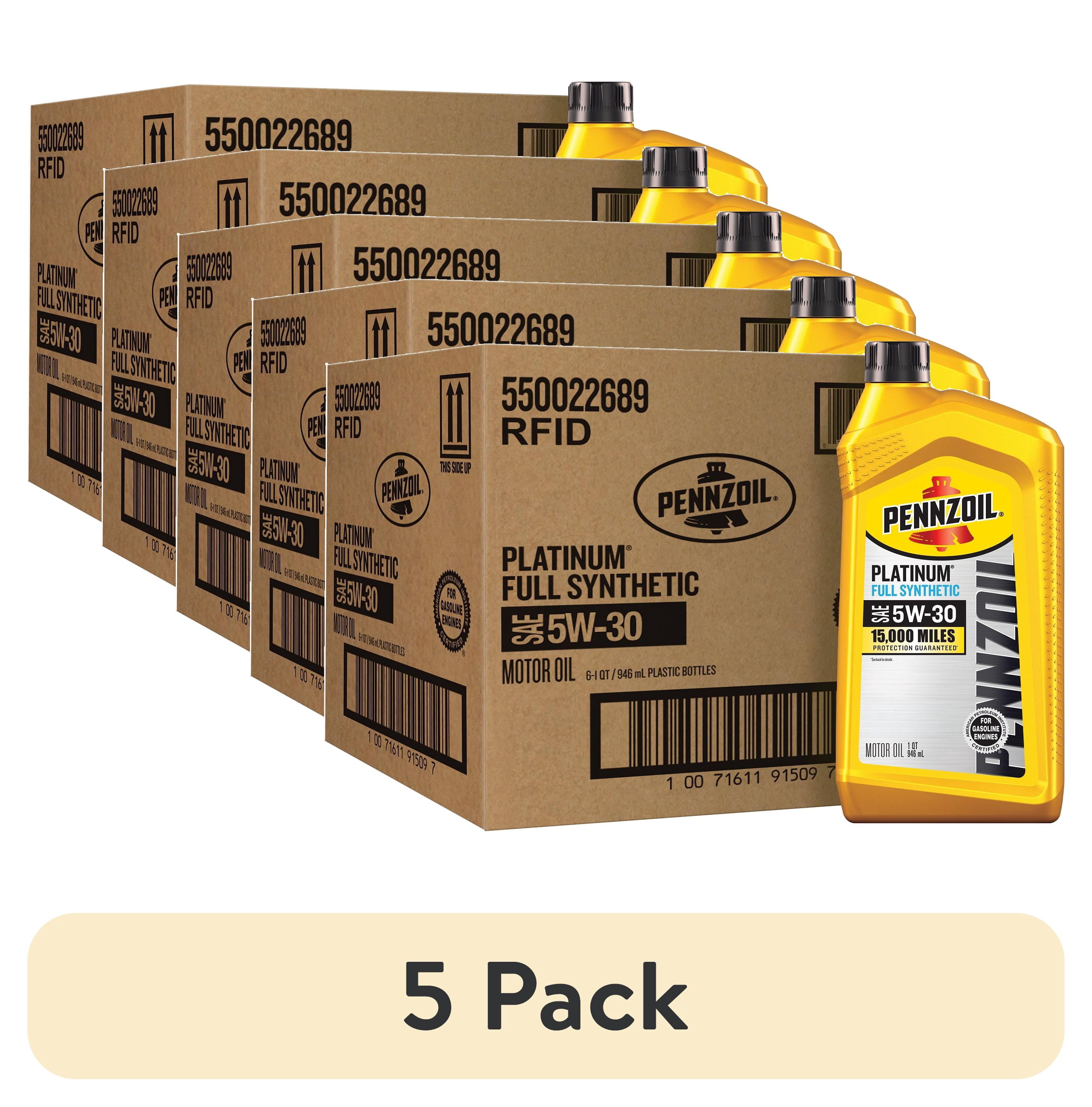4 pack) Pennzoil Platinum Full Synthetic 5W-30 Motor Oil, 1 Quart