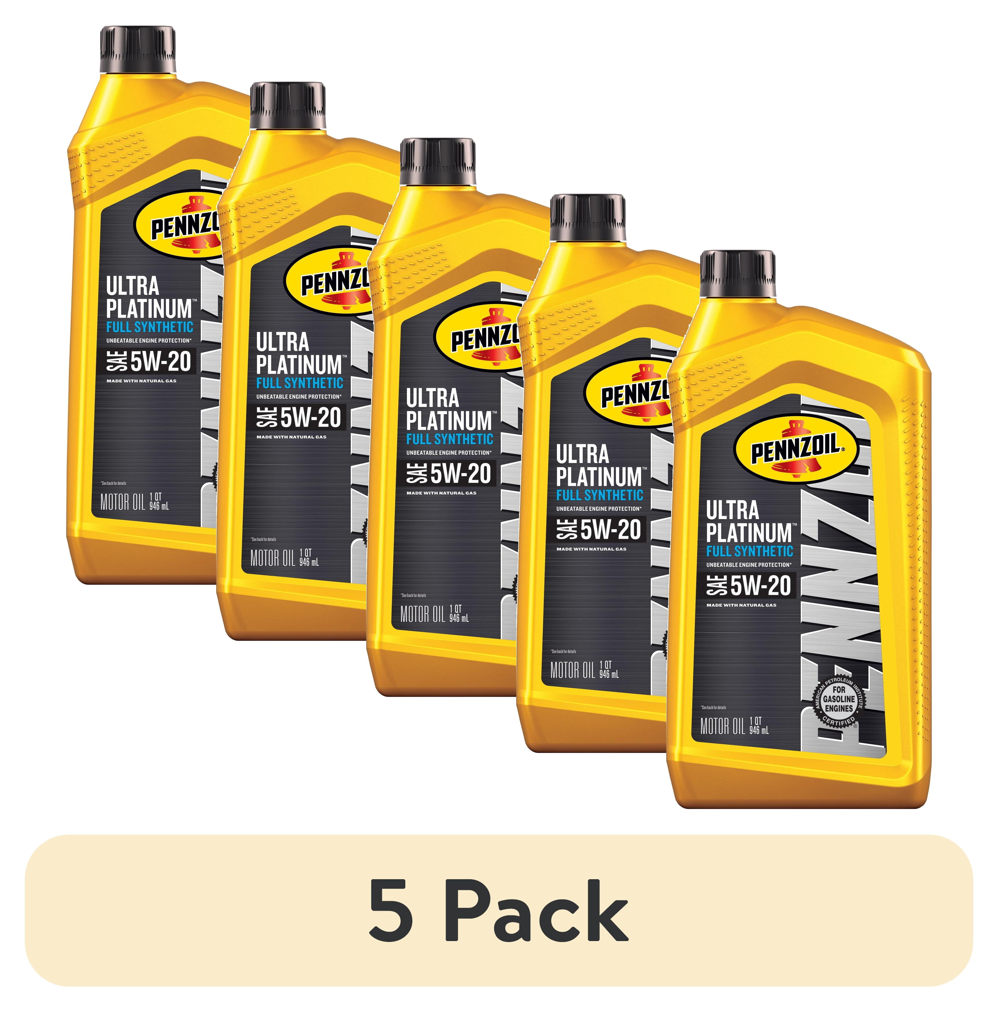 4 pack) Pennzoil Ultra Platinum Full Synthetic 5W-20 Motor Oil, 1