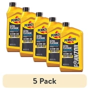 (5 pack) Pennzoil Ultra Platinum Full Synthetic 5W-30 Motor Oil, 1 Quart