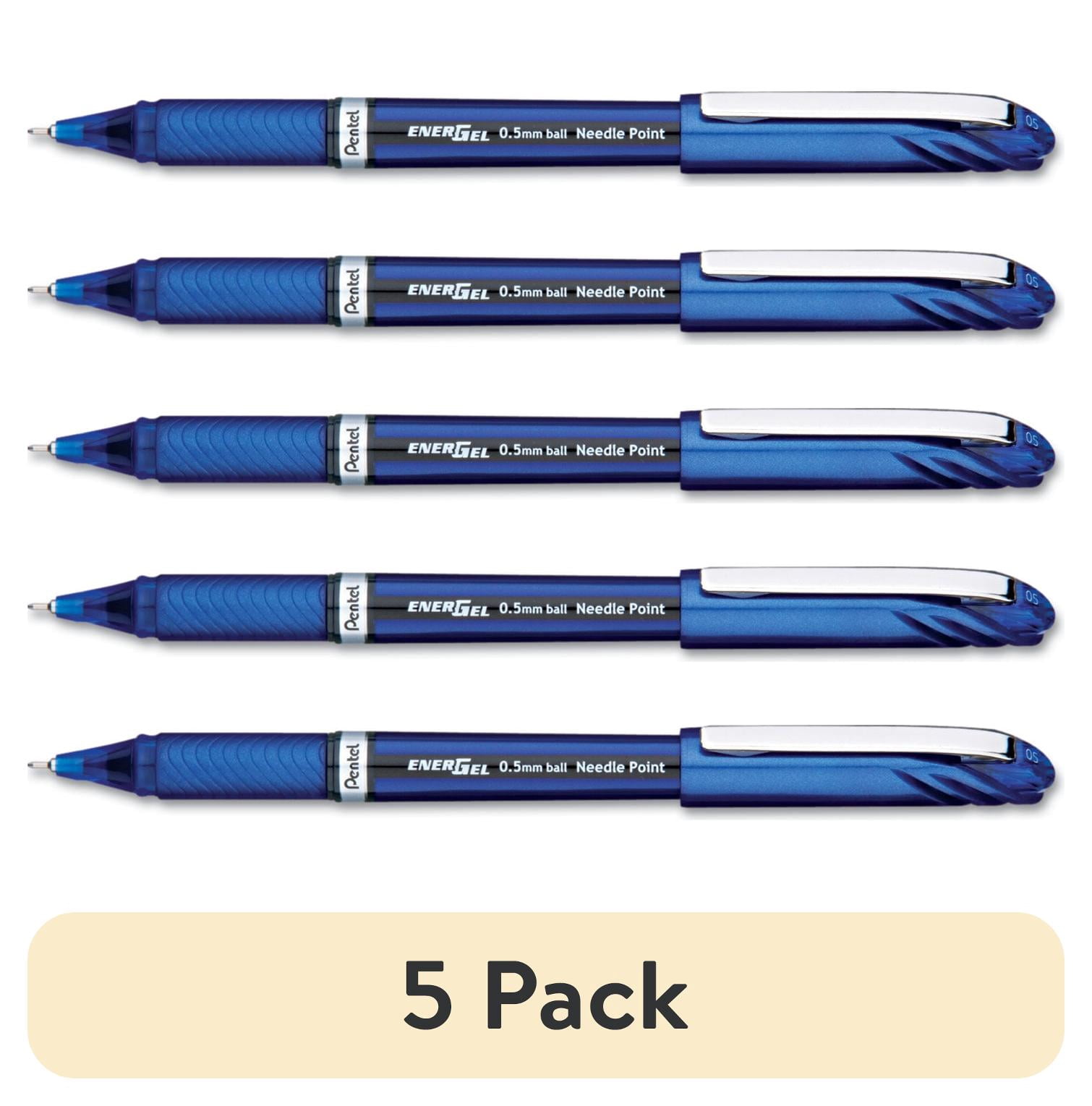 Pentel EnerGel Tradio Pearl .5mm Needle Tip BLUE Gel Pen - 12-Pack (BLN115W-C)