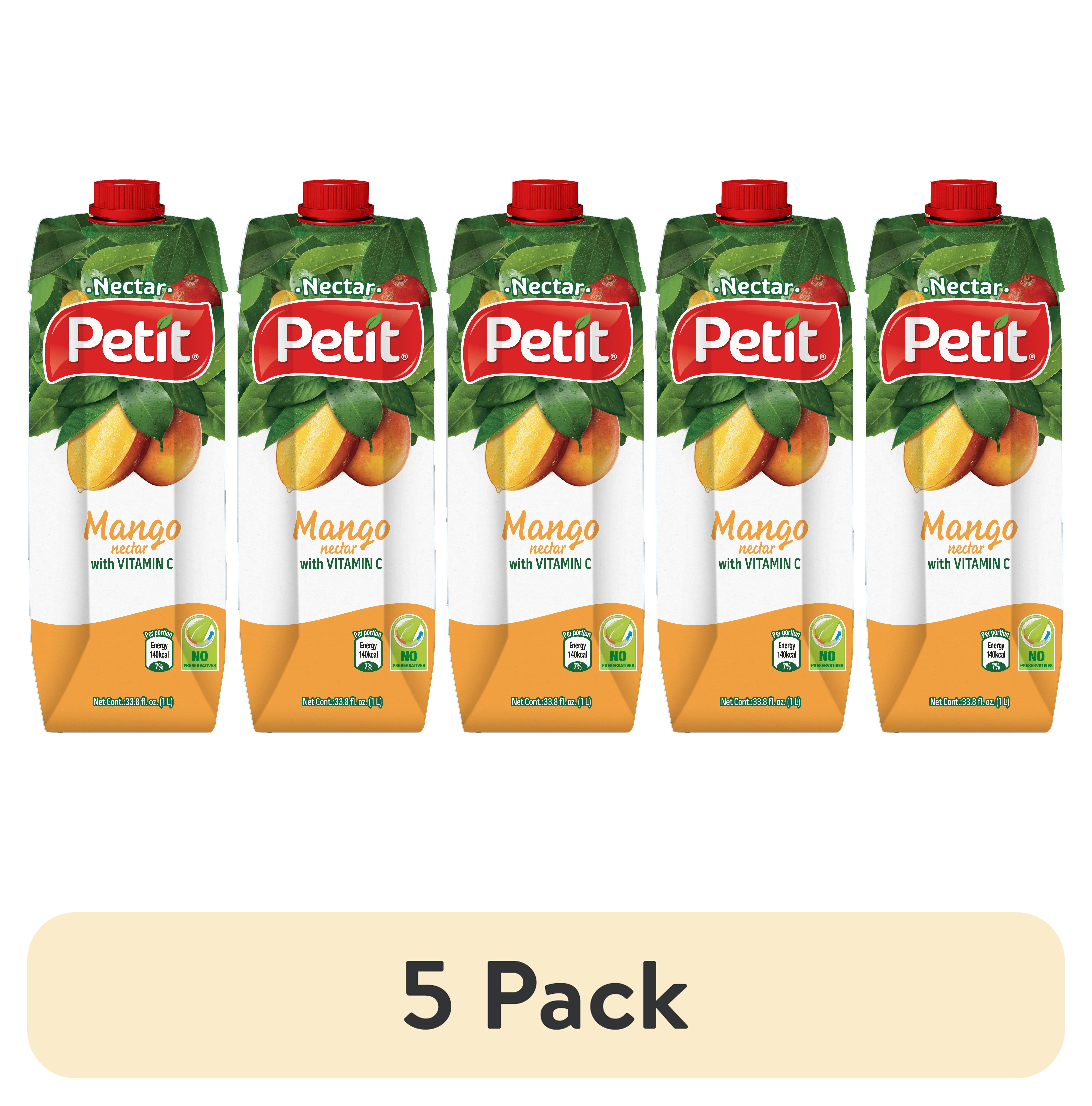 (5 pack) Petit Nectar Mango 1 Liter