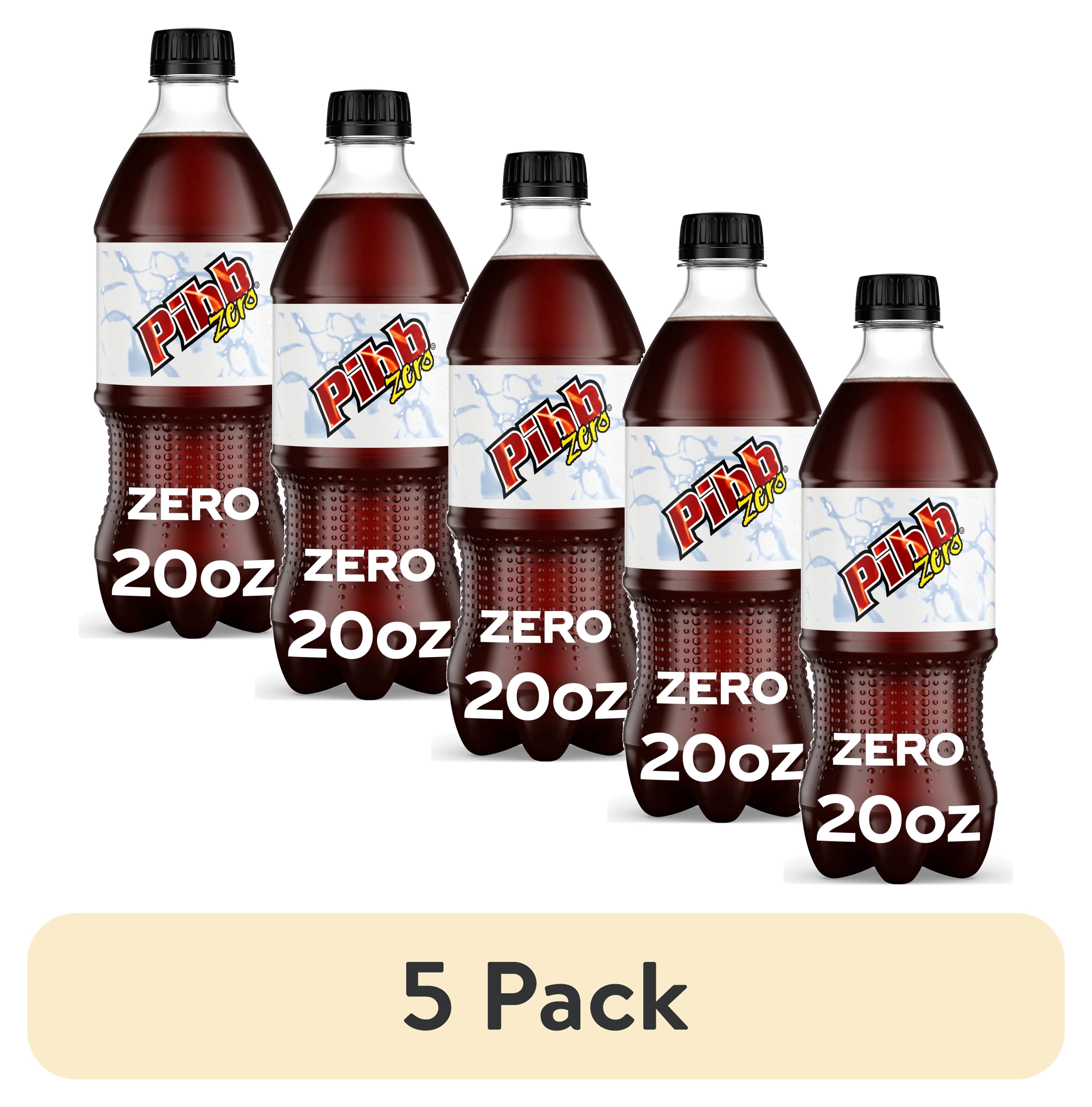 (5 pack) Pibb Diet Zero Sugar Spicy Cherry Soda Pop, 20 fl oz Bottle
