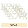 thumbnail image 1 of (5 pack) Plaid Unpainted Wood Surface Word, Love, 7", 1 of 8