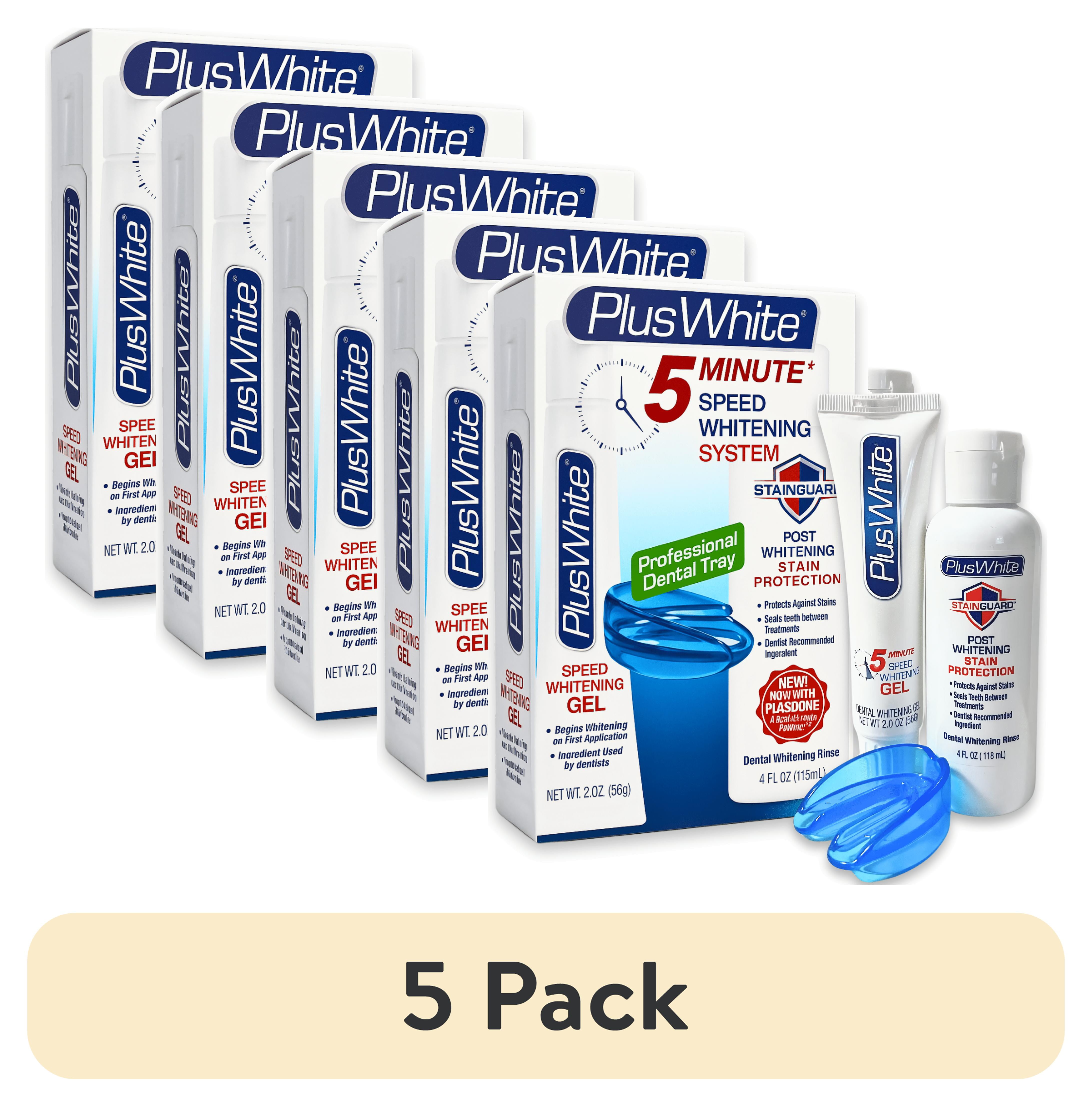 5 pack) Plus White 5 Minute Speed Whitening System – Fast