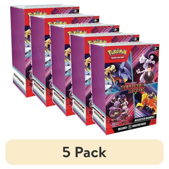(5 pack) Pokemon Trading Card Game Scarlet & Violet 10 Destined Rivals Booster Bundle