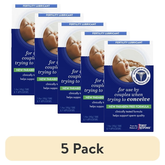 (5 pack) Pre-Seed Personal Lubricant 9 Applicators Support Sperm Quality, 1.4 oz