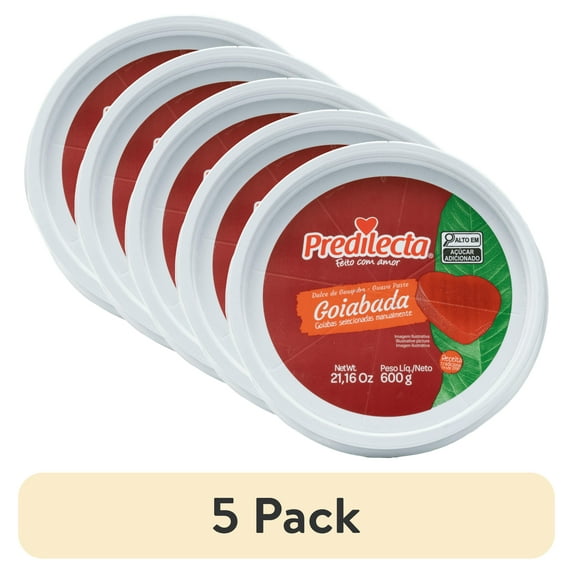 (5 pack) Predilecta, Guava Paste, Added Sugar, 600G, Shelf Stable, Plastic Bowl