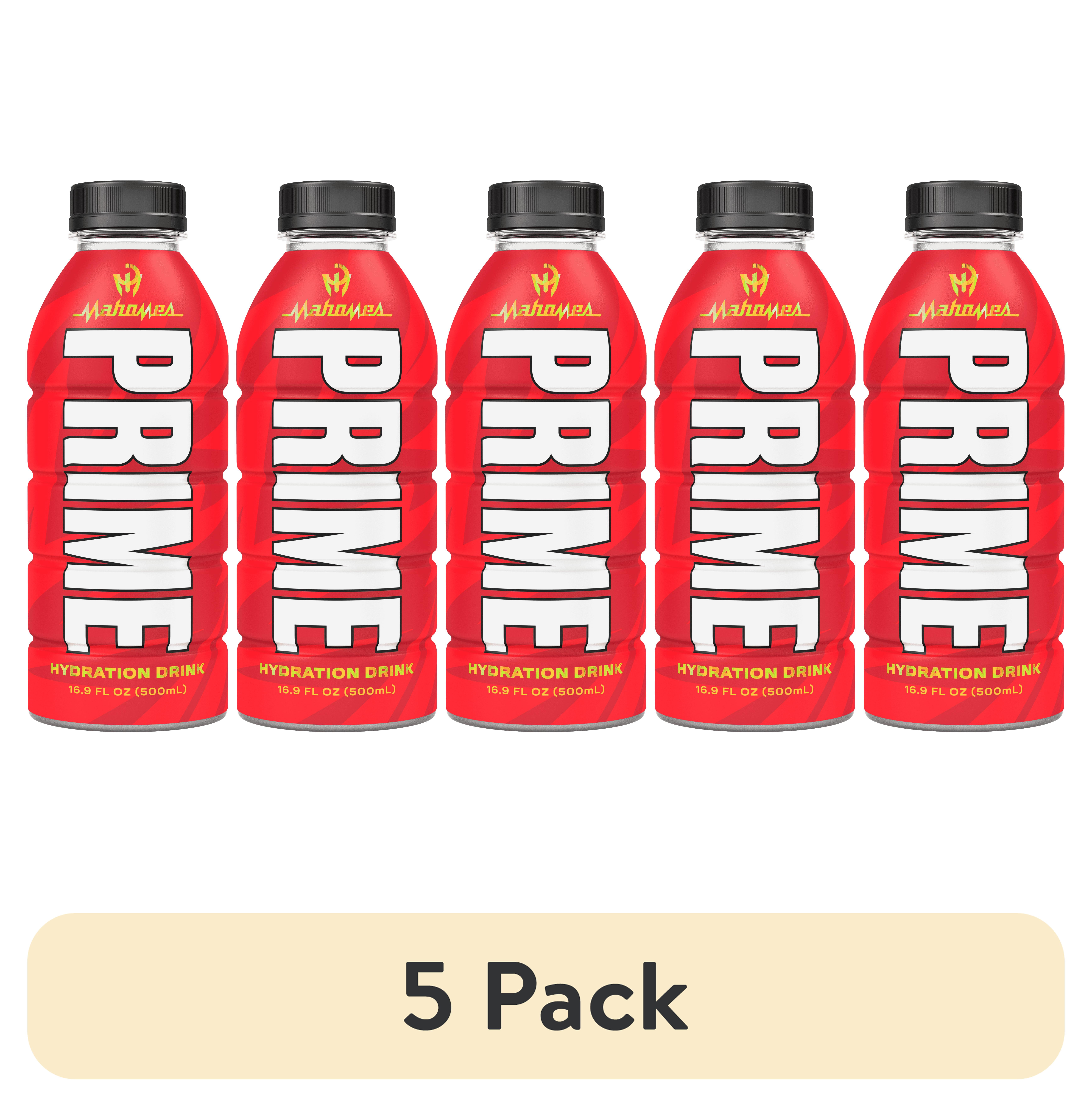 (5 pack) Prime Hydration Drink, New Special Edition PATRICK MAHOMES Bottle, 16.9oz (1 Bottle)