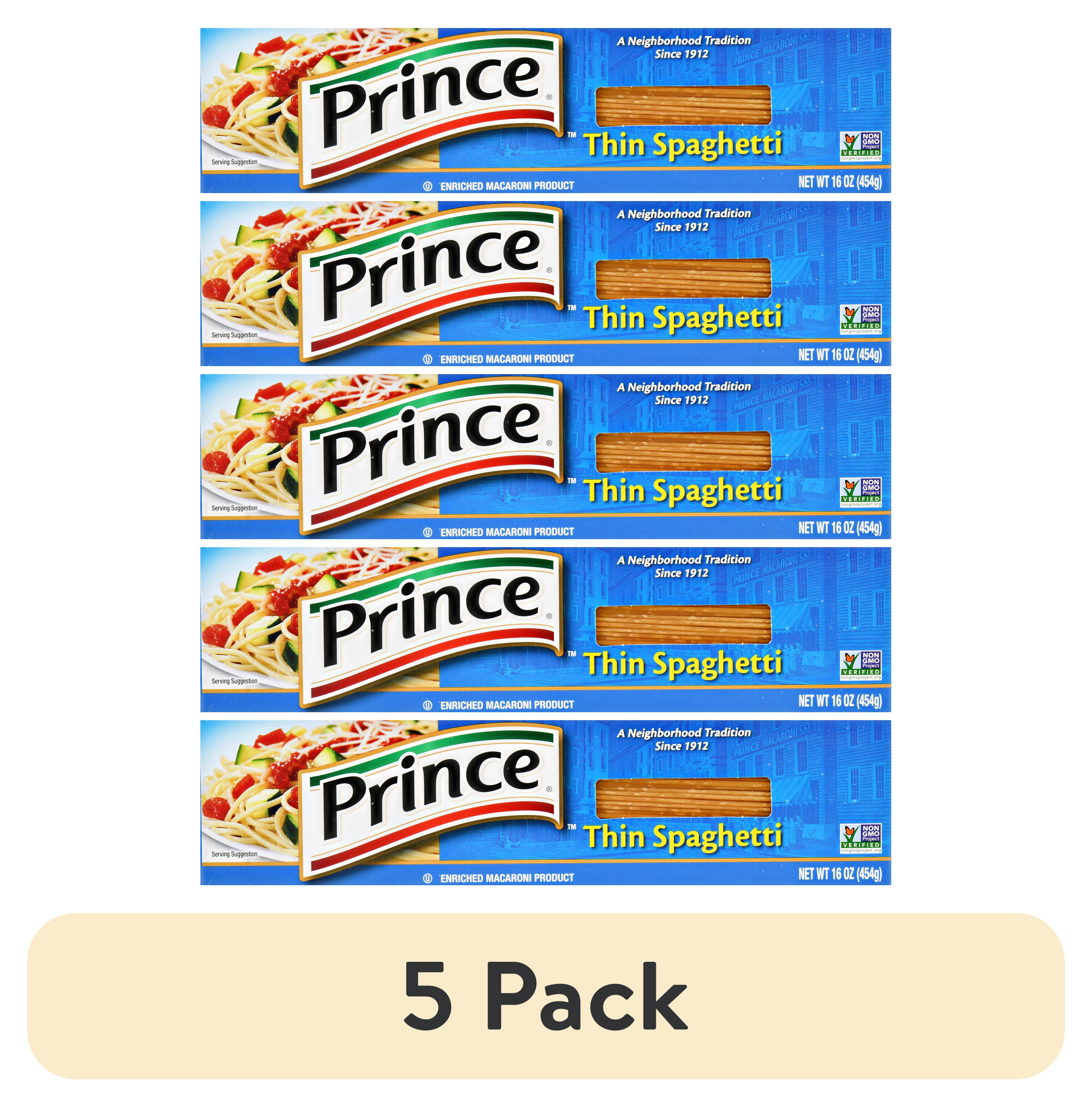 (5 pack) Prince 16 oz Thin Spaghetti Pasta