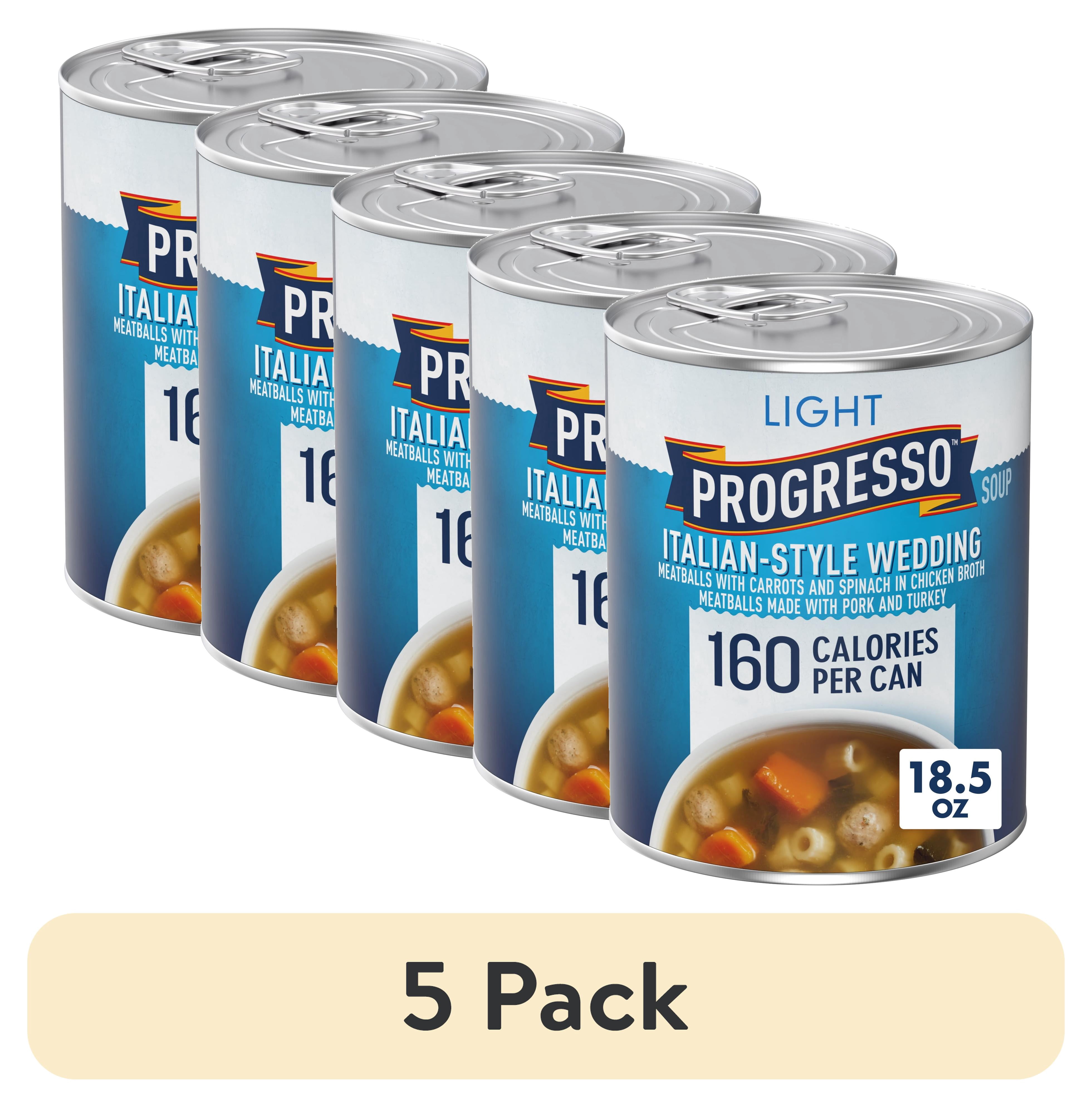 (5 pack) Progresso Light, Italian-Style Wedding Canned Soup, 18.5 oz