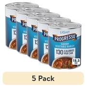 (5 pack) Progresso Light, Savory Vegetable Barley Canned Soup, 18.5 oz