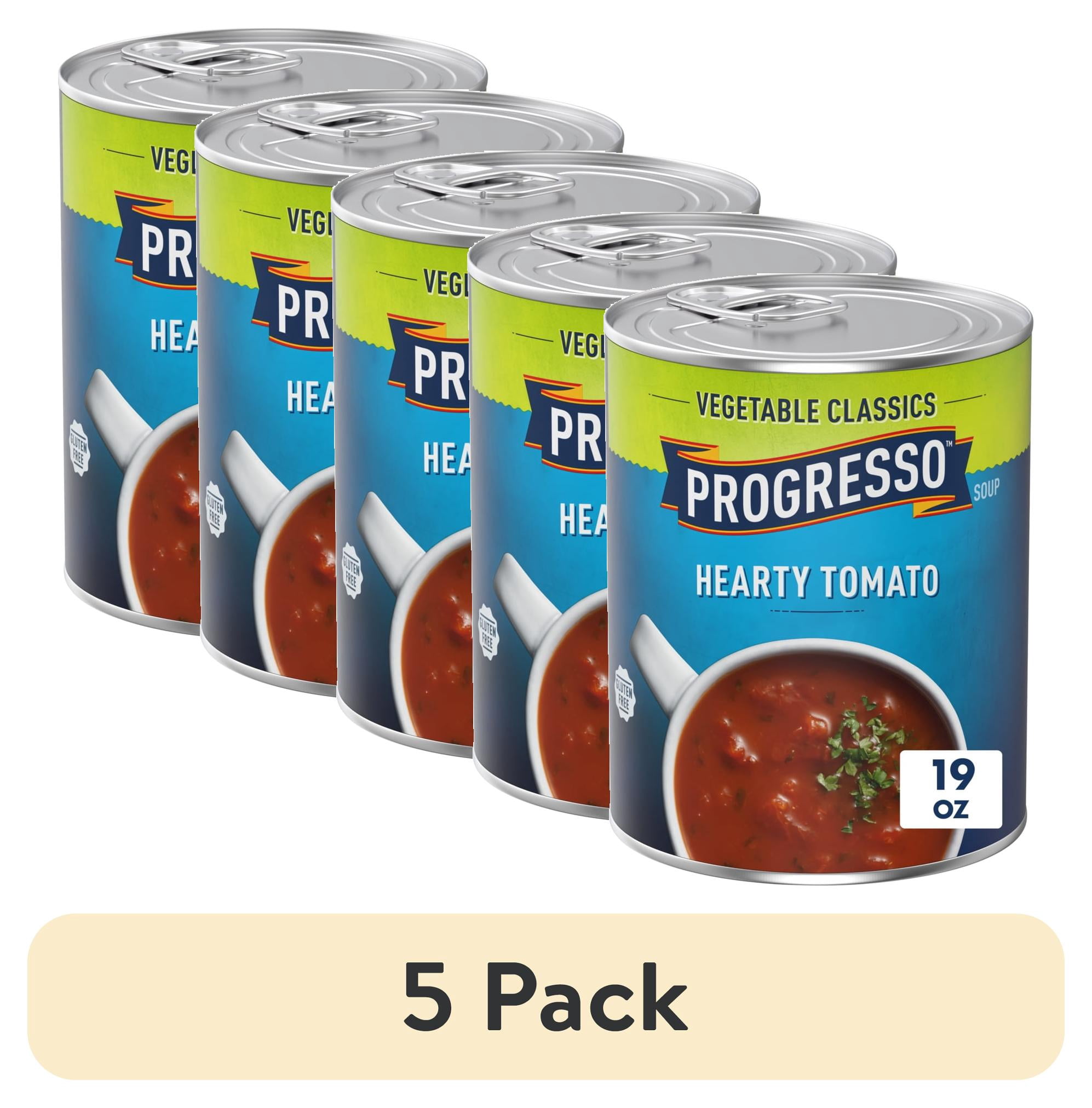 (5 pack) Progresso Vegetable Classics, Hearty Tomato Soup, Gluten Free, 19 oz.