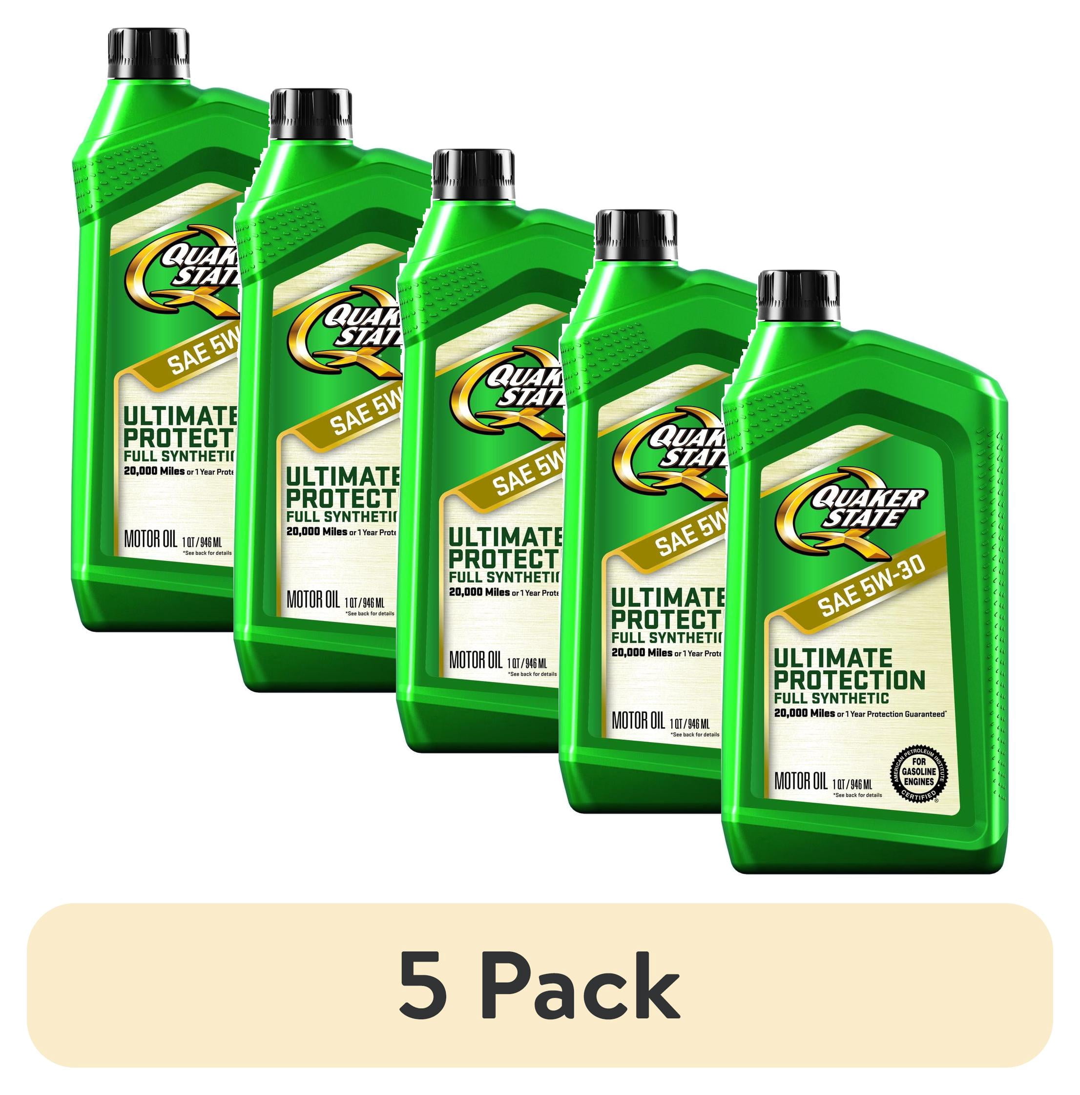 (5 pack) Quaker State Ultimate Protection Full Synthetic 5W-30 Motor Oil, 1 Quart