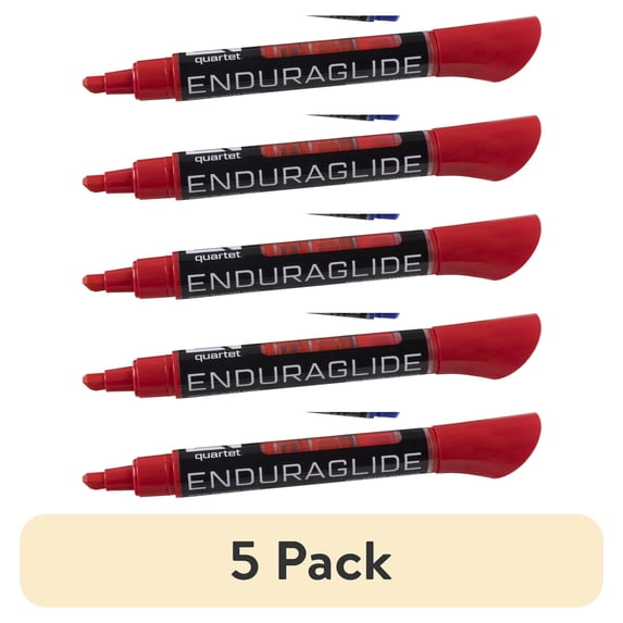 (5 pack) Quartet 5001MA Broad Chisel Tip EnduraGlide Dry Erase Marker - Assorted (4/Set)