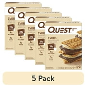 (5 pack) Quest Protein Bar, Smores, 20g Protein, Gluten Free, 4 Count