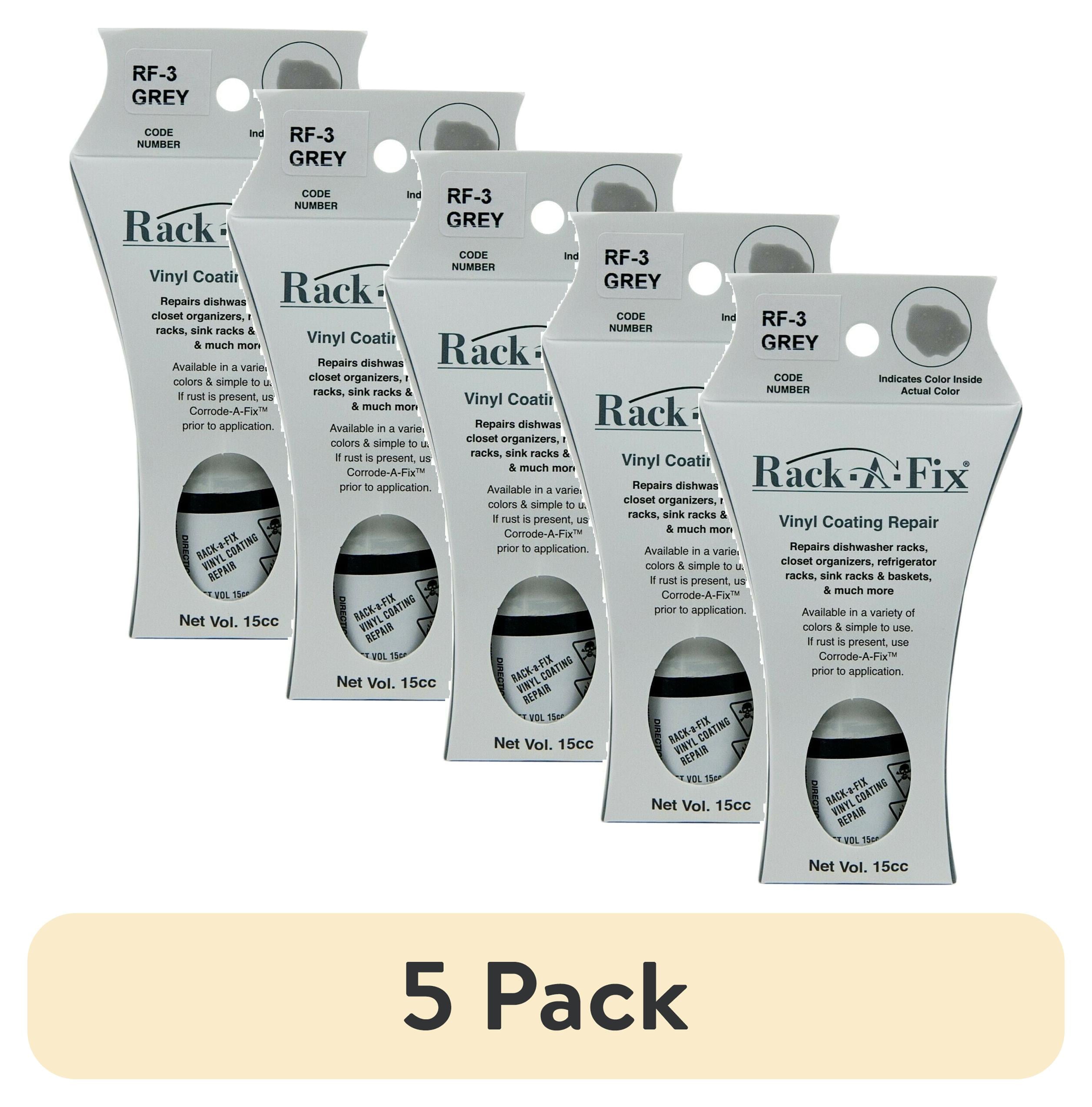 (5 pack) Rack-a-Fix Grey Touch Up Vinyl Coating Repair for Dishwasher Racks & More