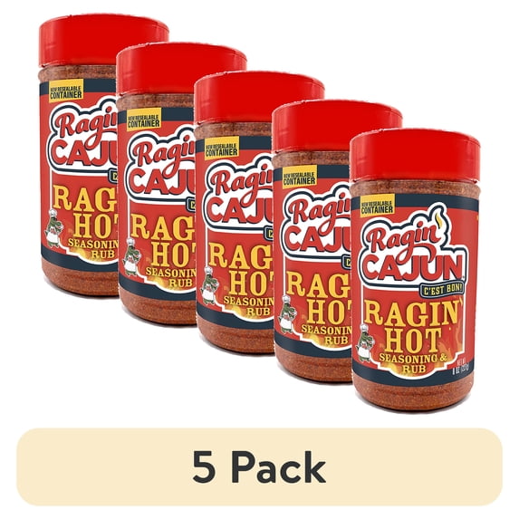 (5 pack) Ragin Cajun Ragin' Hot Seasoning