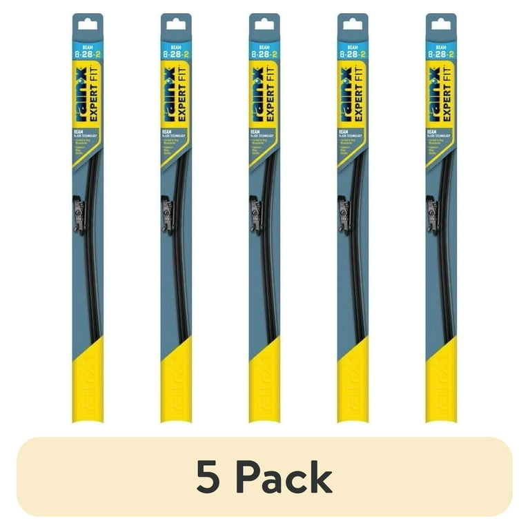 5 pack) Rain-X Expert Fit Beam Windshield Wiper Blade, 28