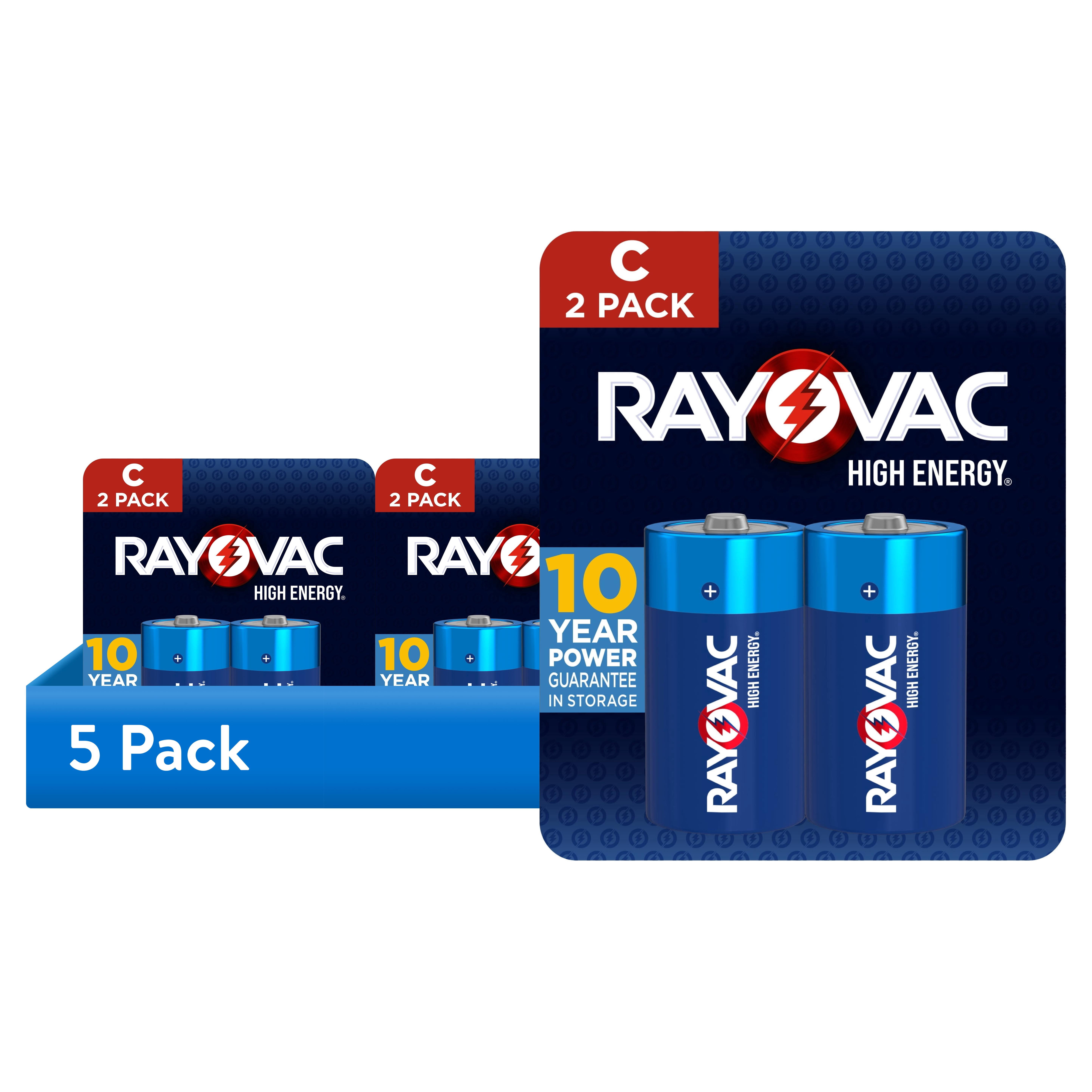 (5 pack) Rayovac High Energy C Batteries (2 Pack), Alkaline C Cell Batteries