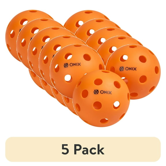 (5 pack) Recruit by ONIX Pickleball Pure Indoor Balls (Orange, 3-Pack), New, 2.5 lb