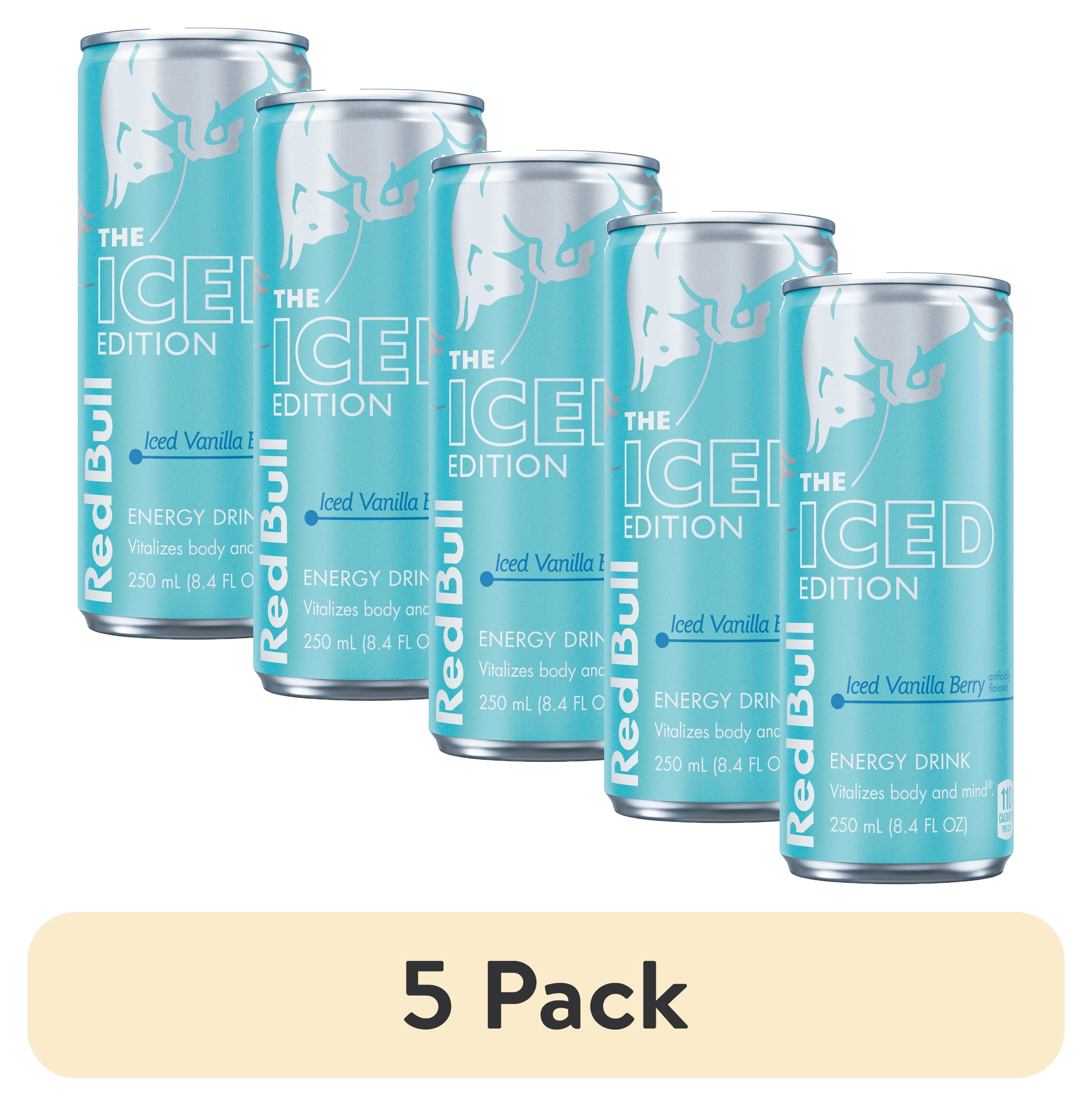 (5 pack) Red Bull Iced Edition Energy Drink,  Iced Vanilla Berry,  8.4 fl.oz. can,  80mg Caffeine