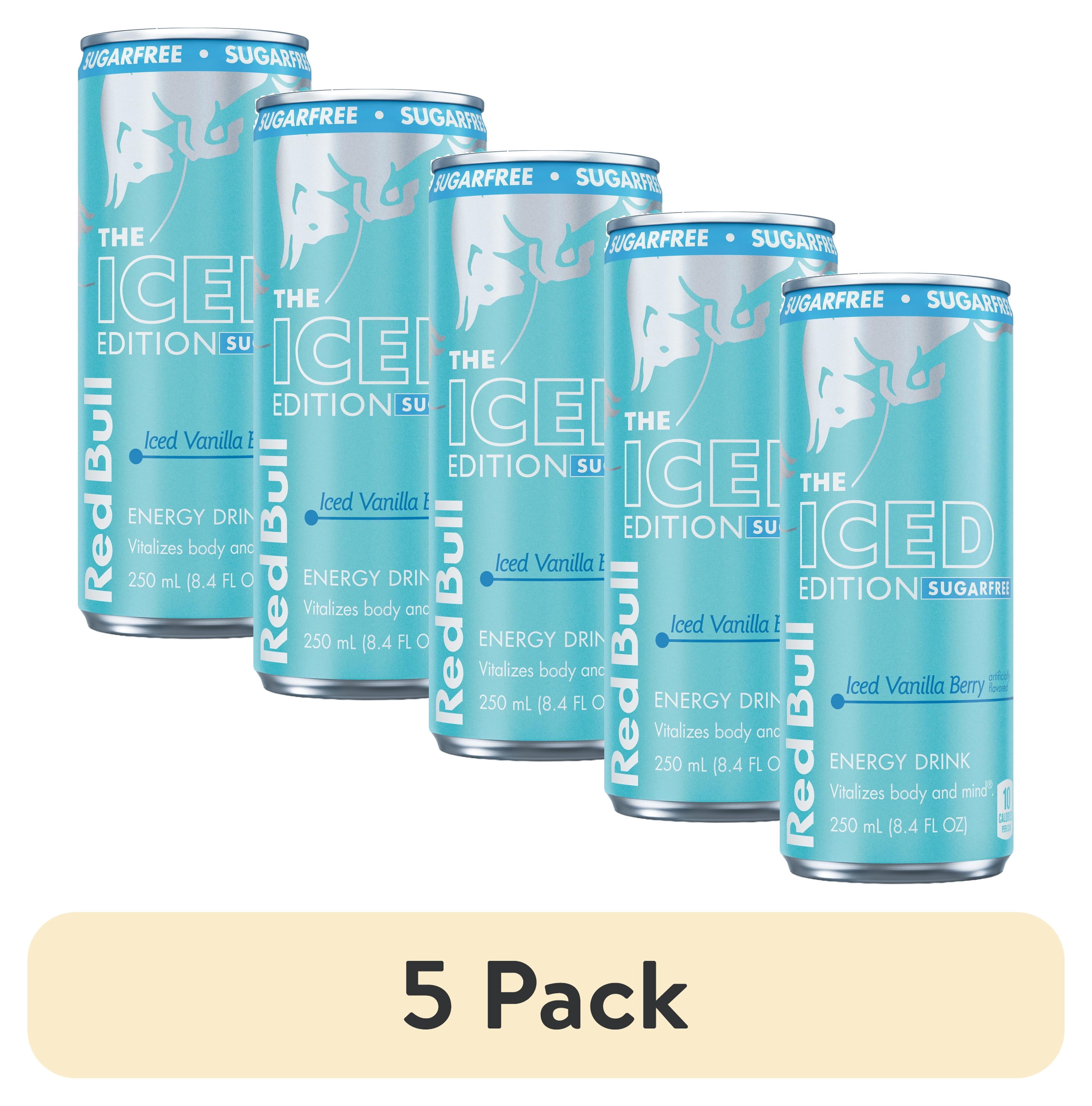 (5 pack) Red Bull Iced Edition Sugarfree Energy Drink,  Iced Vanilla Berry,  8.4 fl. oz. can,  80mg Caffeine