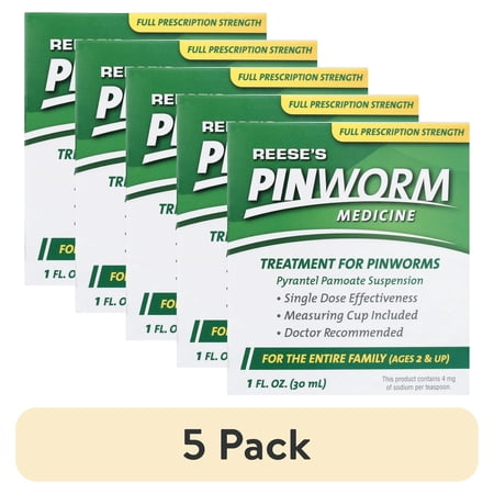 (5 pack) Reese's Pinworm Medicine, 1 fl oz.