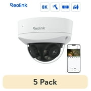 (5 pack) Reolink Duo 3V PoE 16MP UHD Dual-Lens 180° Outdoor Security Camera, Smart AI Detection & Motion Tracking, Color Night Vision, Two-Way Talk, IK10 Vandalproof & IP67 Weatherproof