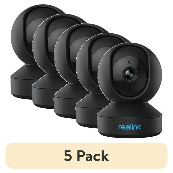 (5 pack) Reolink E1 Pro-Black, 4MP HD 2.4/5ghz WiFi Wireless AI Detect Indoor Home Security Camera