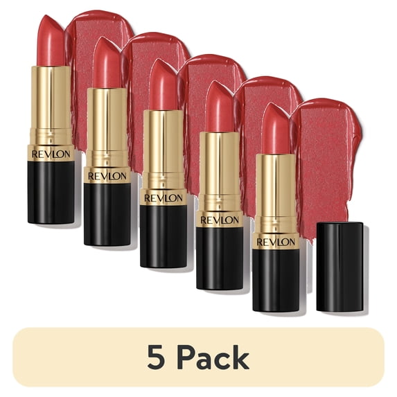 (5 pack) Revlon Super Lustrous Pearl Lipstick, Creamy Formula, 808 Dirty Shirley, 0.15 oz