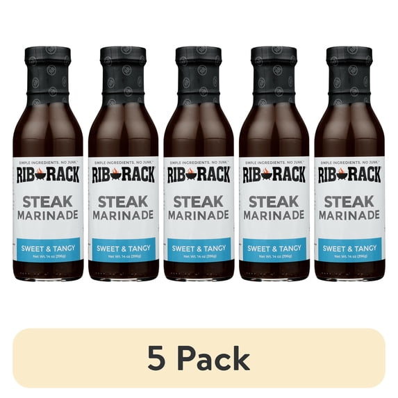 (5 pack) Rib Rack Steak Marinade, 14 oz.