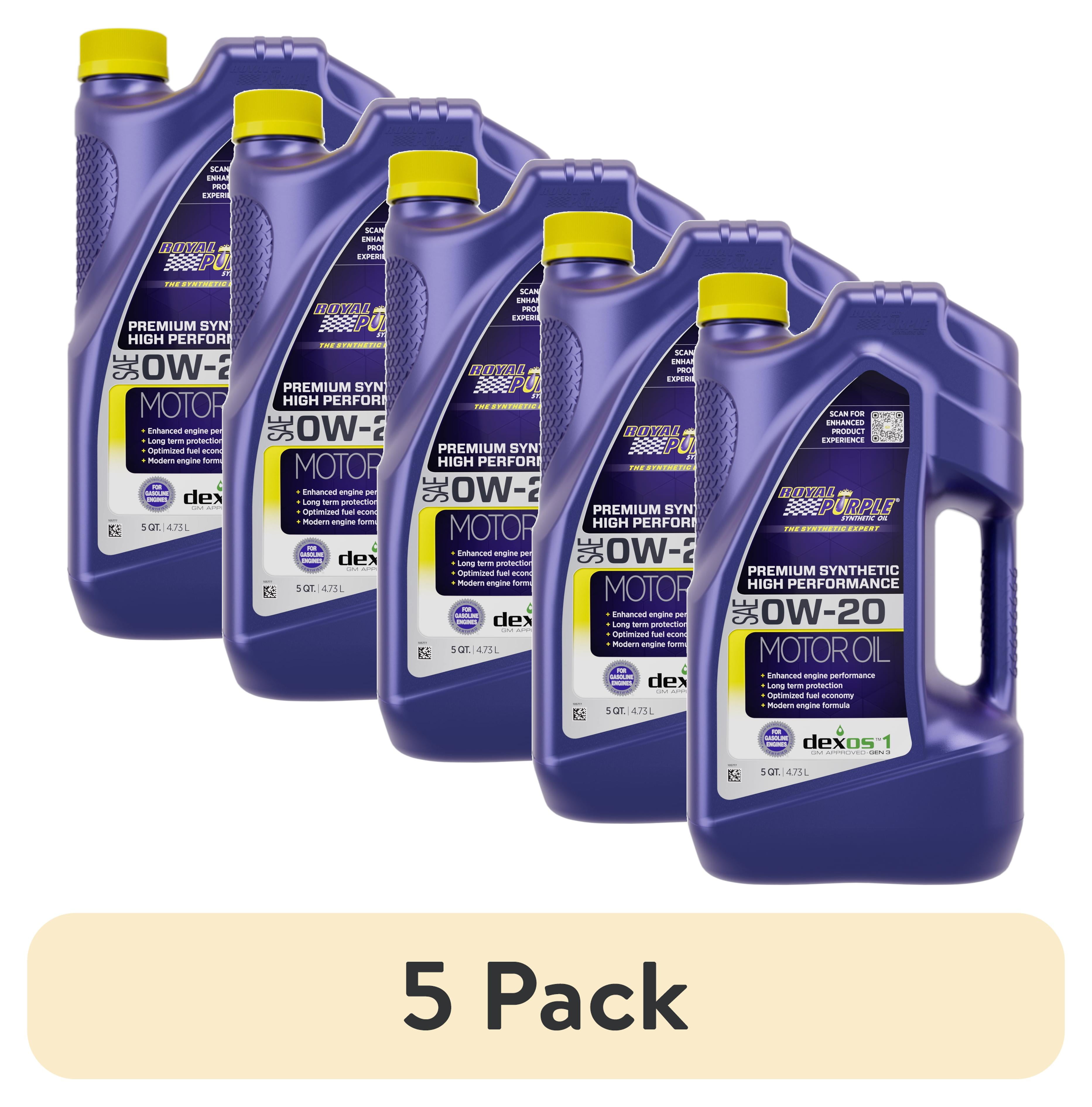 4 pack) Royal Purple High Performance Motor Oil 0W-20 Premium