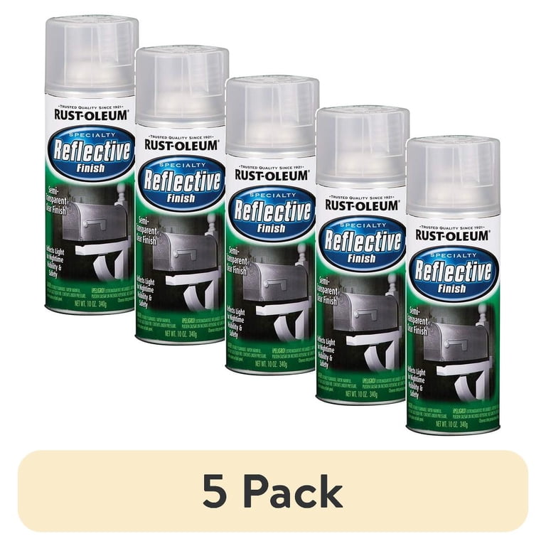 5 pack) Rust-Oleum 214944 Specialty Reflective Spray, 10 oz, Clear