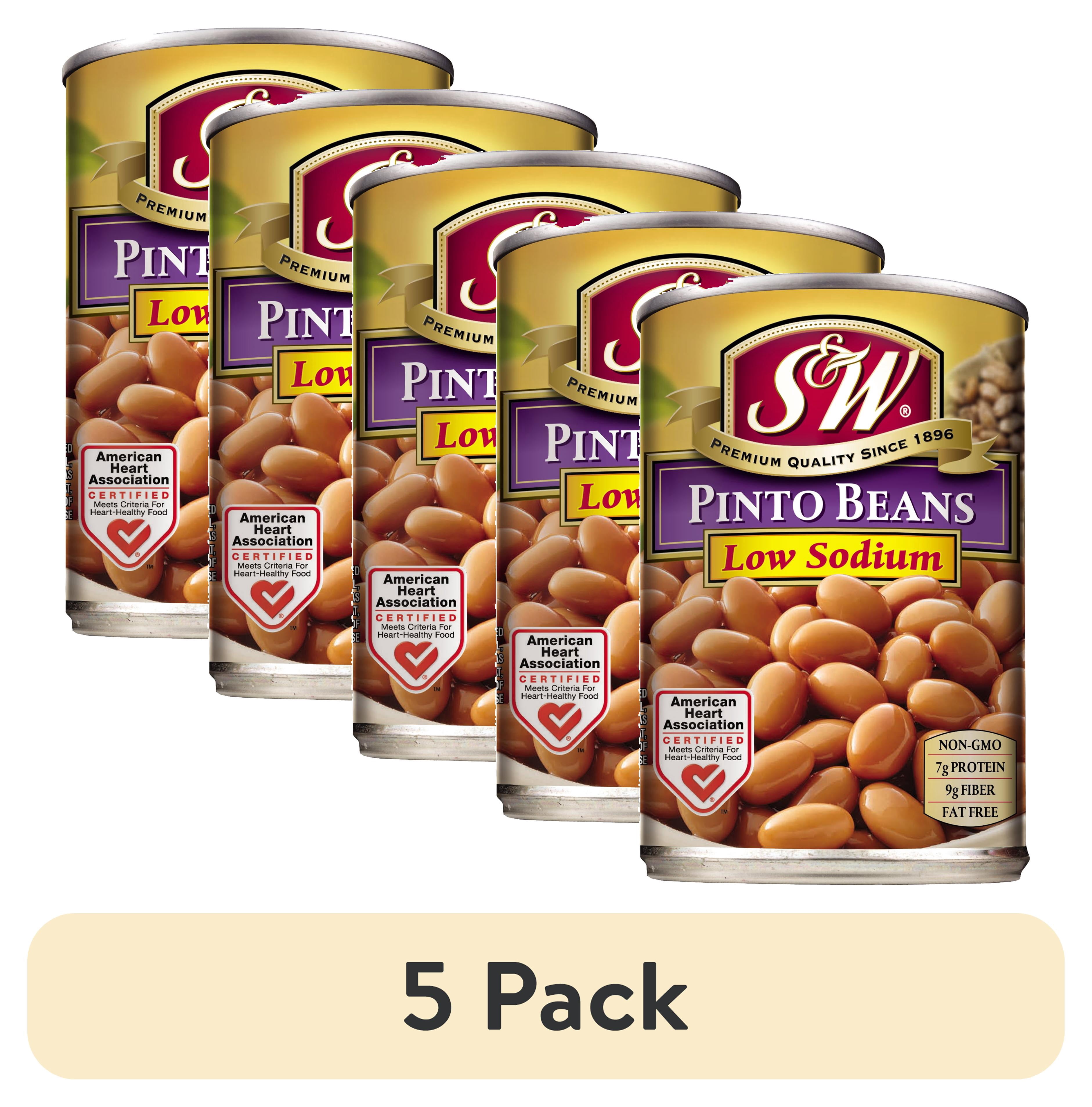 (5 pack) S&W Pinto Beans - Low Sodium - 15.5 oz. Can