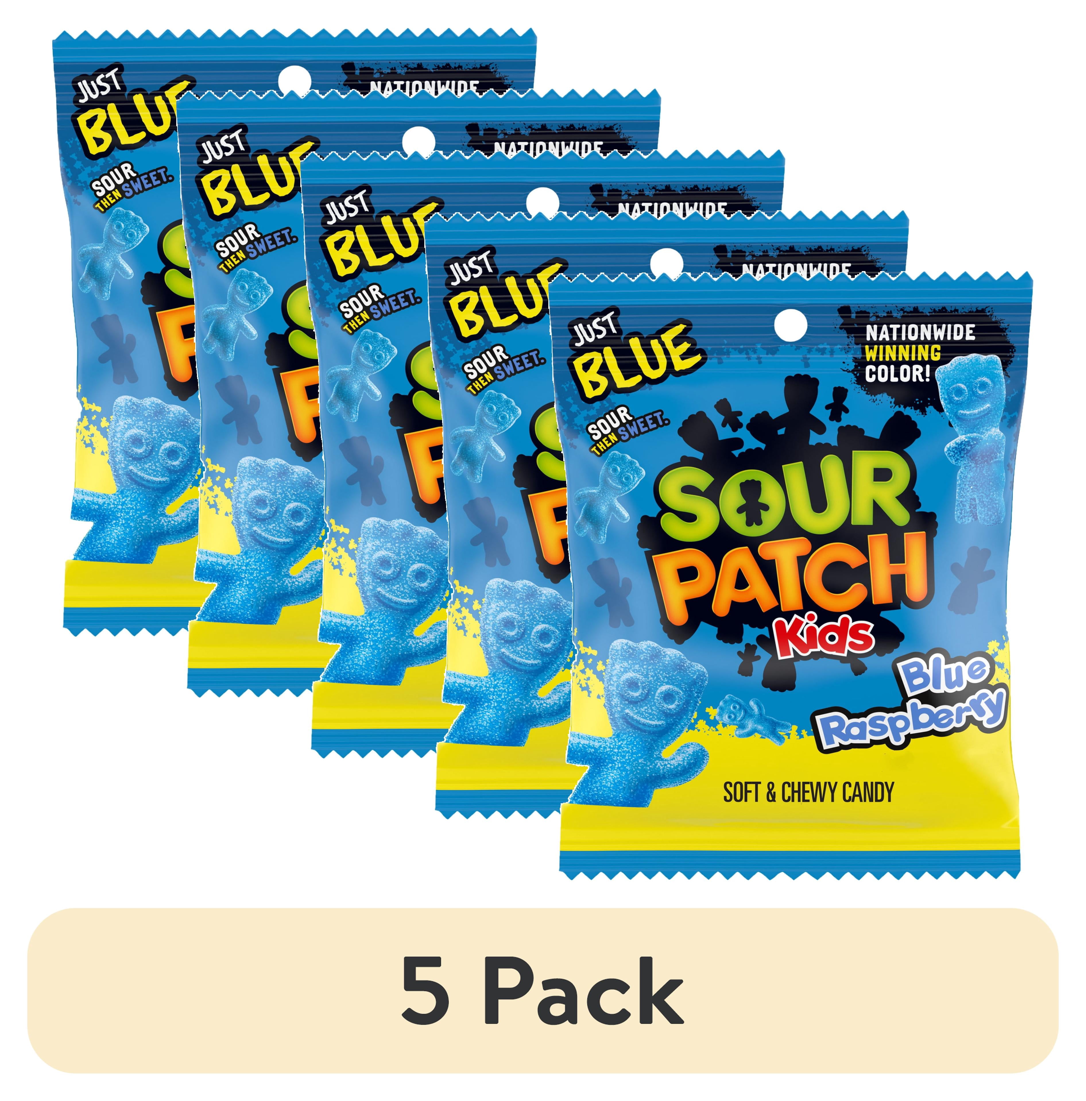 (5 pack) SOUR PATCH KIDS Blue Raspberry Soft & Chewy Gummy Candy, 3.6 ...