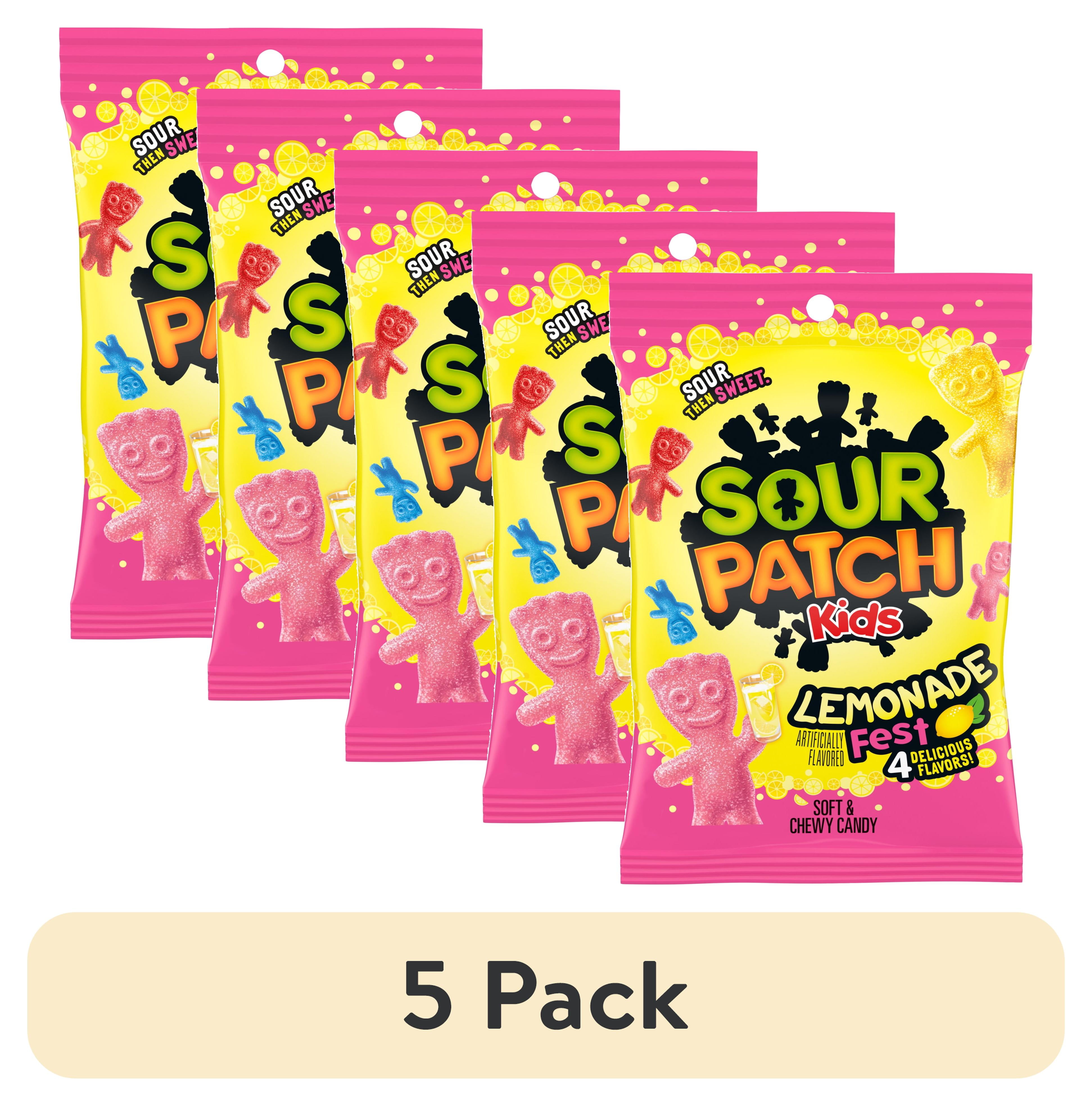(5 pack) SOUR PATCH KIDS Lemonade Fest Soft & Chewy Gummy Candy, 8.02 oz