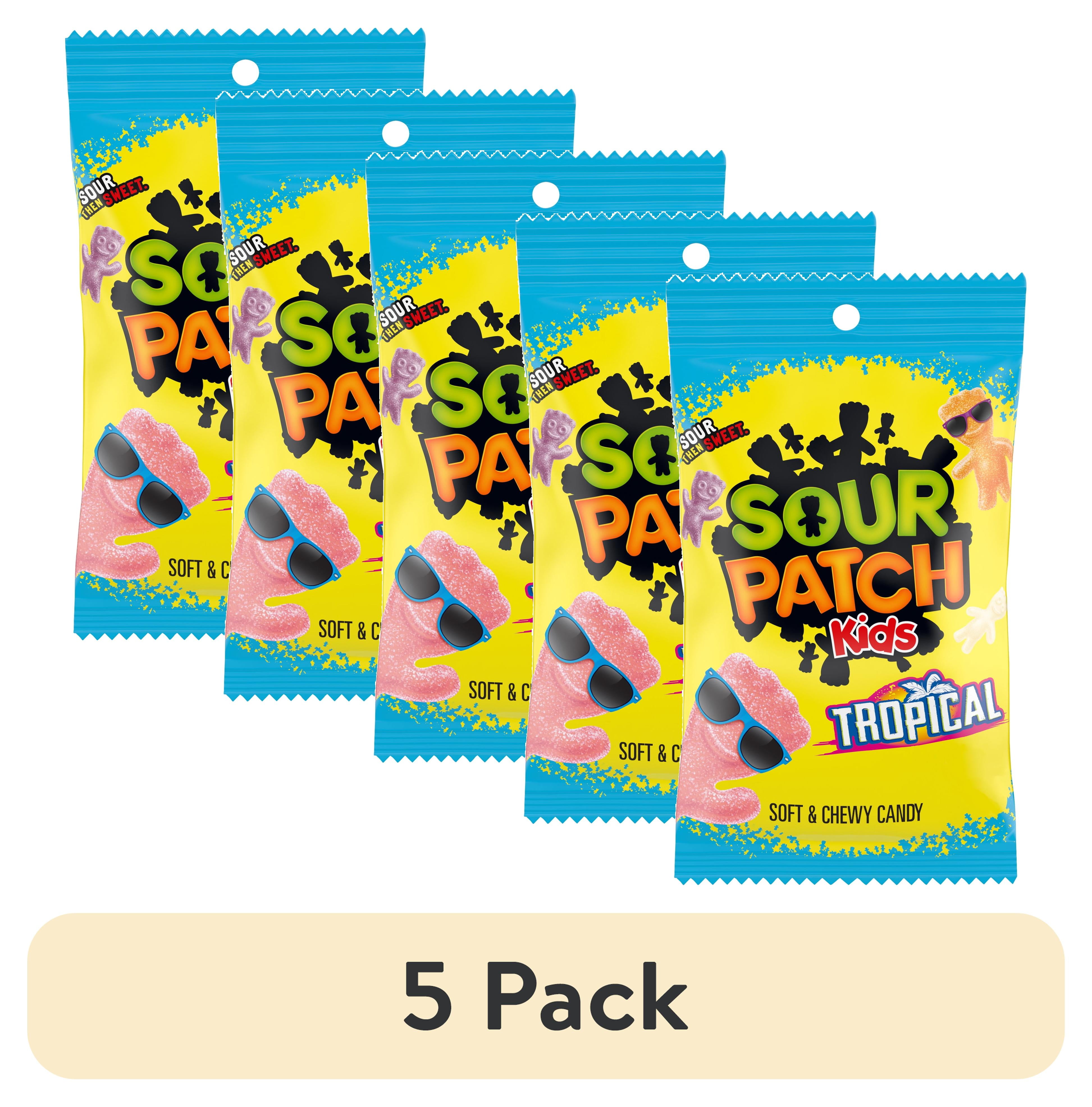 (5 pack) SOUR PATCH KIDS Tropical Soft & Chewy Candy,