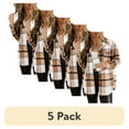 thumbnail image 1 of (5 pack) SUNBS Plaid Flannel Shackets for Women Long Sleeve Button Down Shirts Fall Coats Fashion Jackets, 1 of 8
