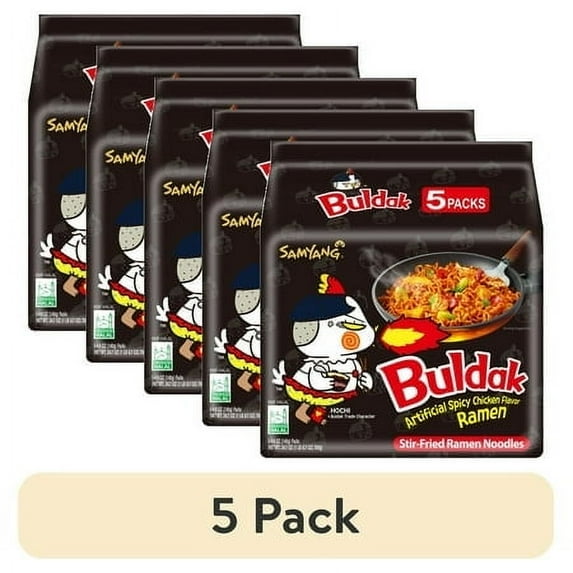 (5 pack) Samyang Spicy Hot Chicken Flavor Instant Ramen, 4.94 oz, 5 pack