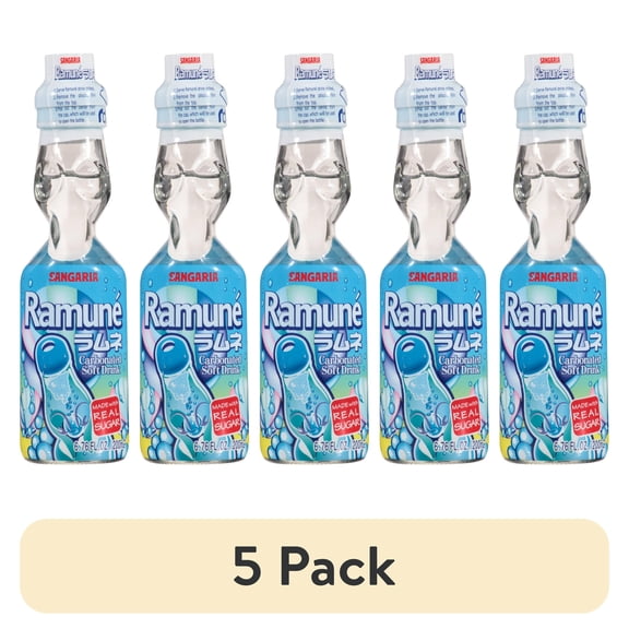 (5 pack) Sangaria Ramune Soda, Original, 6.76 Fl Oz, 1 Ct
