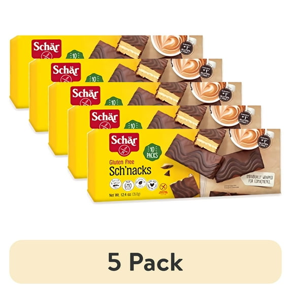 (5 pack) Schar Gluten Free Sch'nacks Chocolate Covered Snack Cakes, 3 Count