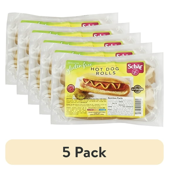 (5 pack) Schar Hot Dog Roll, 8 OZ | 6 Count