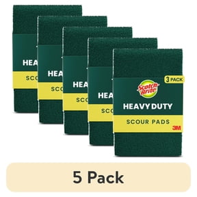 (5 pack) Scotch-Brite Heavy Duty Scour Pads, 3 Pads